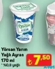 YÖRSAN YARIM YAĞLI AYRAN 170 ML fiyat ve kampanya bilgisi